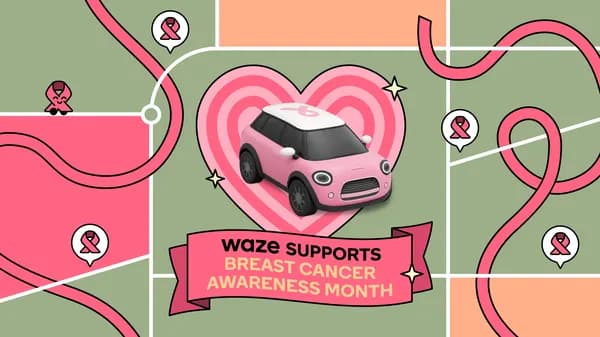 Waze rolls out new features to support Breast Cancer Awareness Month.